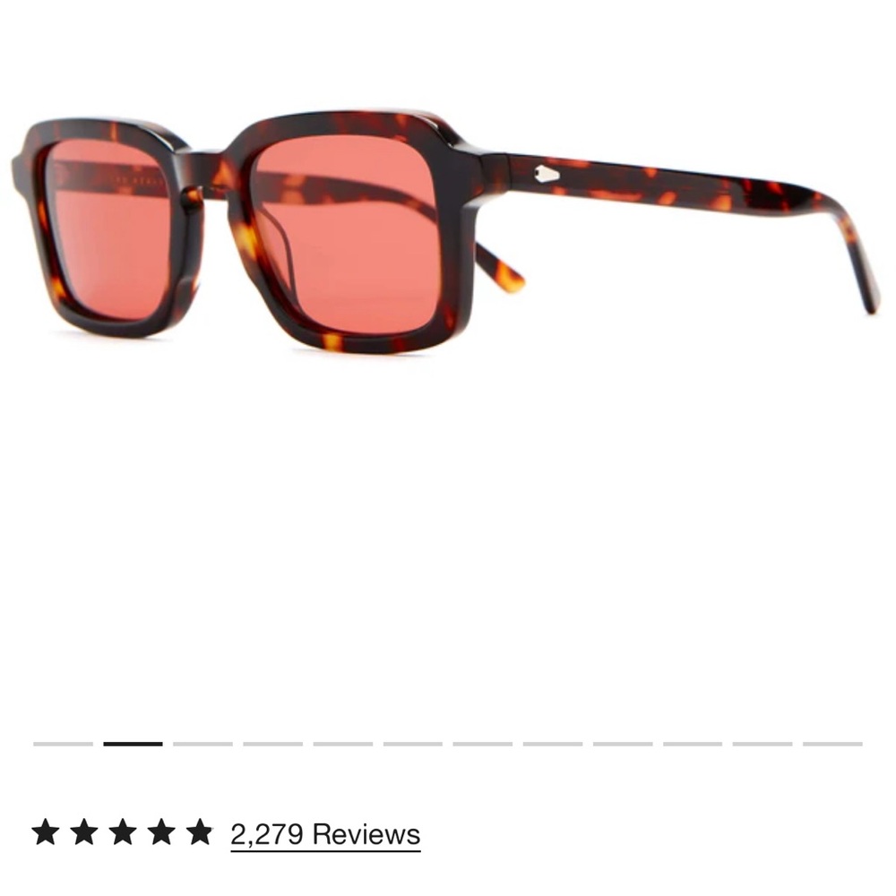 Crap Eyewear Tortoise Shell Sunglasses with Red Lenses
